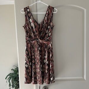 Candie's Red Sleeveless V-Neck A-Line Mini Dress